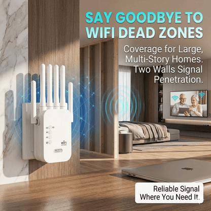 📶The Velocity Prime: 1200Mbps Ultra-Speed WiFi Repeater💡 No Monthly Fees. No Contracts. No Hassle.