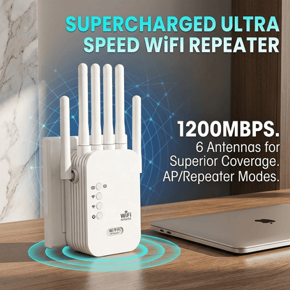 📶The Velocity Prime: 1200Mbps Ultra-Speed WiFi Repeater💡 No Monthly Fees. No Contracts. No Hassle.