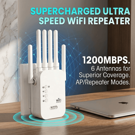 📶The Velocity Prime: 1200Mbps Ultra-Speed WiFi Repeater💡 No Monthly Fees. No Contracts. No Hassle.